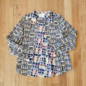 Catelac Blouse - Size 0 - 100% Cotton - mother-of-pearl buttons